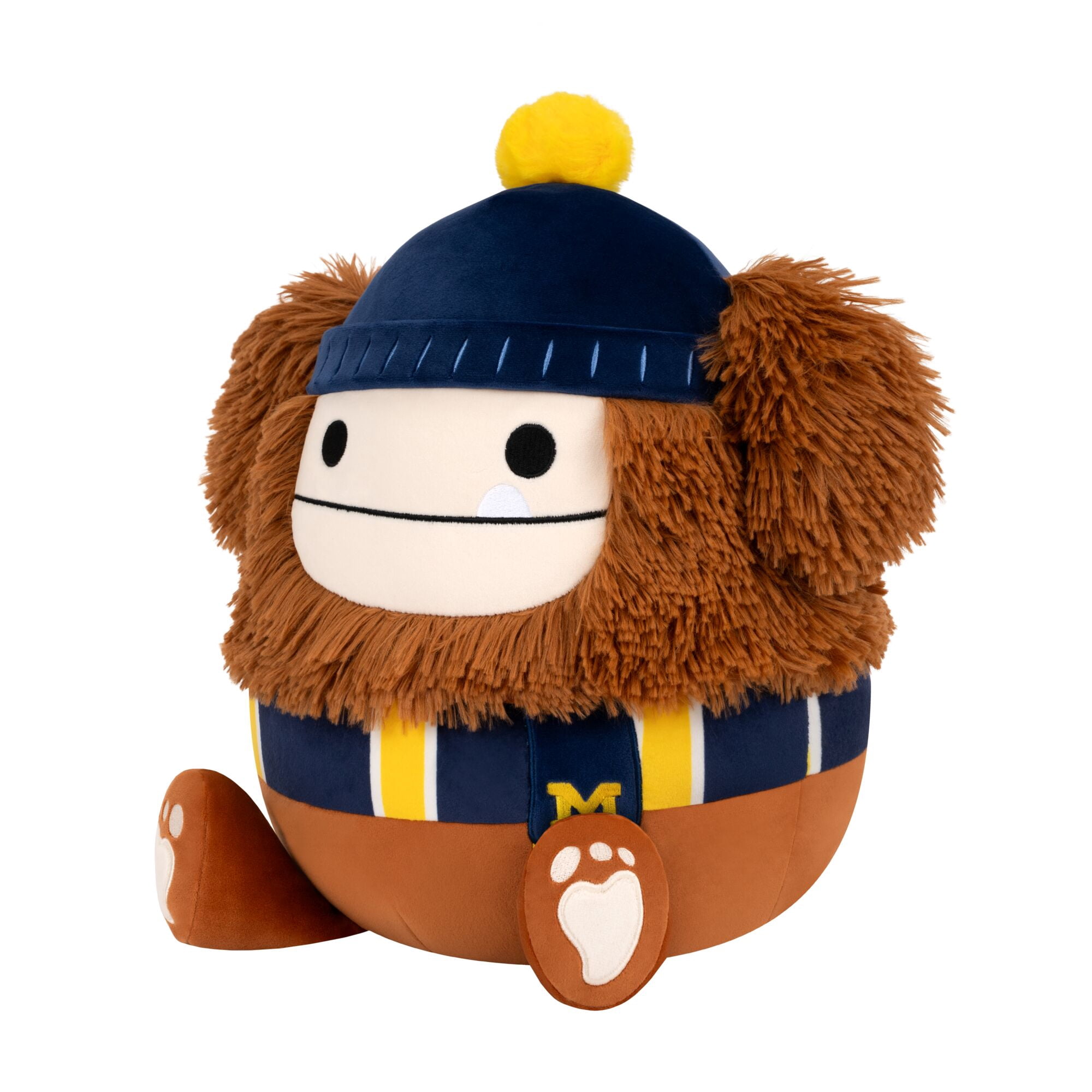 Squishmallows Original University of Michigan 12-inch Benny the Bigfoot Plush - Child's Ultra Soft Plush Toy