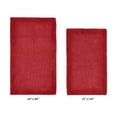 thumbnail image 2 of Better Trends 2 Piece Premium Bathroom Rug Set 100% Cotton Soft Tufted Reversible Bath Rug Water absorbent Bath Mat Ideal for Bathroom Shower and Tub Use, Edge Collection Red (21" x 34" | 24" x 40"), 2 of 5