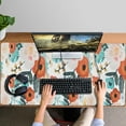 thumbnail image 4 of Long Mouse Pads for Desk,Pioneer Flower Floral Print Pattern Desk Mats on Top Of Desks, Desk Mouse Pad Extra Large with 3mm Non-Slip Base and Stitched Edge for Gaming,Office,Work,Home 47.3"x23.6", 4 of 6