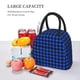 thumbnail image 5 of Balery Buffalo Plaid Blue Black Bolsa de Almuerzo para Mujeres, Caja de Almuerzo, Bolsa de Almuerzo Pequeña Impermeable, Tote de Almuerzo Reutilizable con Gran Capacidad, 5 of 6