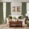 thumbnail image 2 of NICETOWN Sage Green Velvet Curtains 84 Inches Long for Dining Room, Pinch Pleated Luxury Elegant Decorative Thermal Insulated Room Darkening Velvet Window Treatments, 40"x84", 2 Panels, 2 of 9