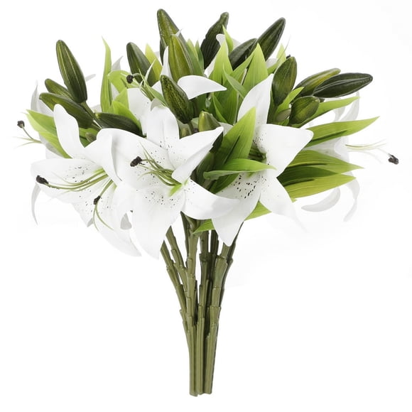 Artificial Tiger Lily Flower Lilies Wedding Banquet Dining Table Sticks Latex For Family Decoration Bouquet