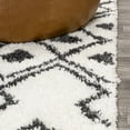 thumbnail image 4 of JONATHAN Y JONATHAN  Y Sura Moroccan Diamond Shag Area Rug 2 X 8 - White/Black, 4 of 5