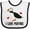 White and Black, variant on Inktastic I Love Puffins Cute Birdwatcher Boys or Girls Baby Bib