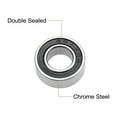 thumbnail image 2 of Uxcell 0.28''x0.55''x0.2'' Deep Groove Ball Bearings Z2 Double Sealed Roller Chrome Steel  Silver Tone 2pcs, 2 of 4