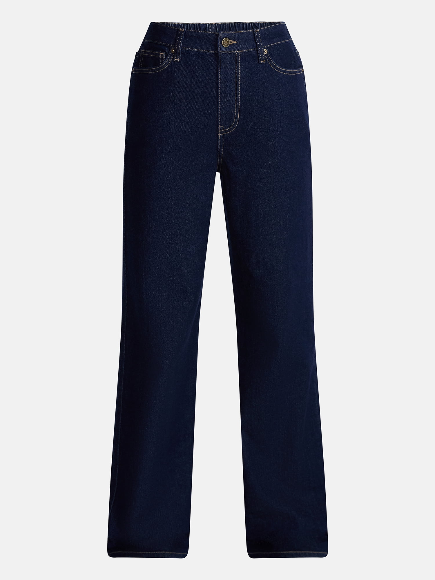 No Boundaries High Rise Baggy Wide Leg Jeans, 32'' Inseam, Women's and Women's Plus, Sizes XXS-4X