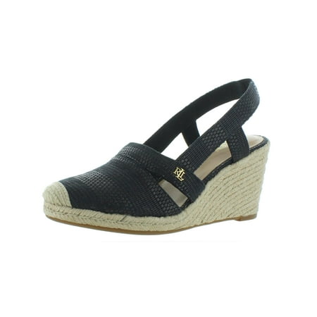 

Lauren Ralph Lauren Womens Penelopie Heel Sandals Black 6.5 Medium (B M)