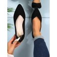 thumbnail image 1 of Spring/autumn Fashionable Black Ladies Flat Pointed Toe Shoes, Versatile, 1 of 4