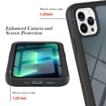 thumbnail image 3 of Dteck Case for iPhone 14 Pro Max 6.7 inch (2022 Release), Dual Layer Rugged Clear Bumper Case with Built-in Screen Protector,Black, 3 of 6