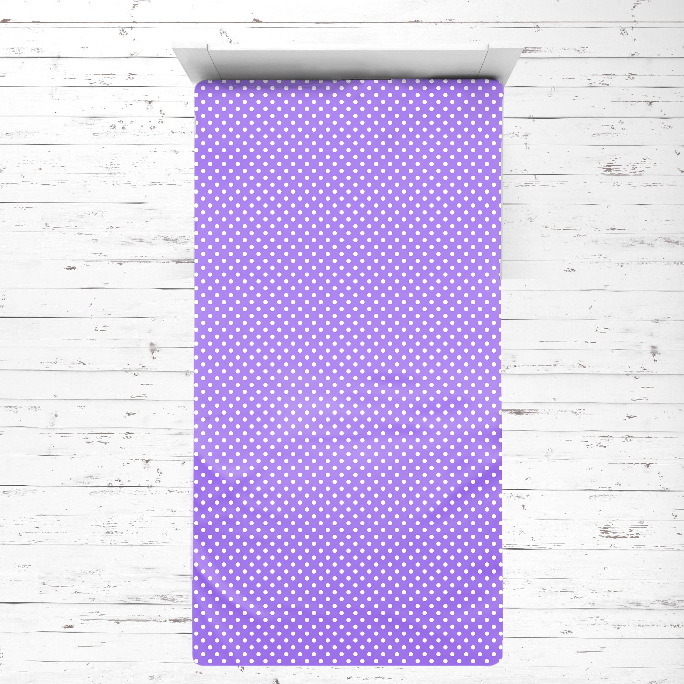 Bacati - Pin Dots Purple Toddler Bedding/Sheet Set 100% Cotton Percale