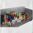 thumbnail image 6 of Art Soft Flannel Fleece Throw Blanket, Diagonal Geometric Shapes Abstract Colorful Modern Design Vibrant Graphic Print, Cozy Plush for Indoor and Outdoor Use, 50" x 70", Multicolor, by Ambesonne, 6 of 6