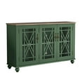 thumbnail image 2 of Maklaine 55" Vintage Wood Kitchen Accent Buffet Sideboard Cabinet - Green, 2 of 8