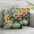 thumbnail image 3 of Qinduosi Spring Pillow Covers of Floral Decorative Throw Pillows Covers Gray and White Checked Pillow Covers Spring Home Decor for Couch Bed Sofa White, 3 of 5