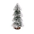 thumbnail image 2 of Mini Christmas Trees,Artificial Christmas Tree Bottle Brush Tree with Wooden Base,Snow-Covered Mini Xmas Tree Holiday Table Centerpiece,Lightweight Snowy Xmas Tree Decor for Mantel,Desk,Home, 2 of 4