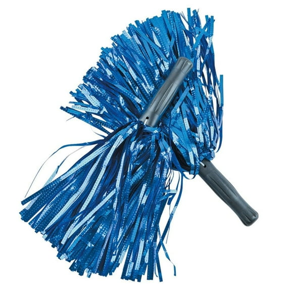 Metallic Blue Pom Poms (12Pc) - Party Favors - 12 Pieces