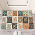 thumbnail image 2 of Retro Door Mat, 17 X 30 Inch Bohemian Geometric Patterns (4) Welcome Doormat Decorative Home Floor Mat, Non Slip Rubber Back and Strong Water Absorption for Outdoor Indoor Entrance Decor, 2 of 6