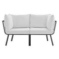 thumbnail image 4 of Modway Riverside 2-Piece Outdoor Patio Aluminum Sectional Sofa Set in Gray/White, 4 of 7