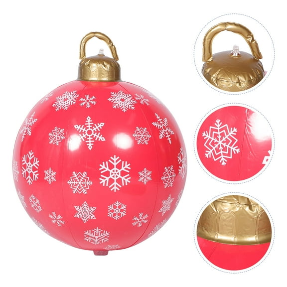 SEWCHICS Large Inflatable Christmas Baubles Outdoor Decorations Holiday Yard Decor 1 Set