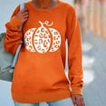 thumbnail image 2 of Pompotops Sweat-Shirt Ample à Manches Longues en Polaire Imprimé Action de Grâce pour Femmes, 2 of 9