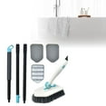 thumbnail image 6 of deevoka Shower Cleaning Brush Extendable Handle Microfiber Pad Detachable Stiff Bristles White, 6 of 9