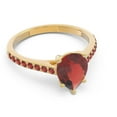 thumbnail image 3 of Diamond-Capitals 2.30 Carat Stylish Pear Cut Garnet Gemstone Anniversary Ring for Ladies Solid 14K Yellow Gold Size 5, 3 of 8