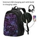 thumbnail image 2 of Balery Lilac Mochila con carga USB para hombre y mujer - Mochila impermeable y antirrobo para laptop con puerto USB para viajes, trabajo, 2 of 7