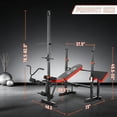 thumbnail image 3 of Foldable 1500LBS 8 IN 1 Olympic Weight Bench Set with Squat Rack, Leg Extension/Curl & Preacher Curl, Adjustable Bench Press Set with Safety Bar Catches for Home Gym Full Body Workout, 3 of 8