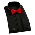 thumbnail image 2 of Chemise Slim Régulière pour Hommes, Chemise de Mariage Smoking, Chemise de Robe Smoking Plissée Optimisée pour l'Excellence, 2 of 5