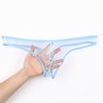 thumbnail image 6 of ruhuadgb Men Briefs Stretchy See-through Low Waist No Bound Feeling Mesh Men Underpants Inner Wear Clothes, 6 of 8