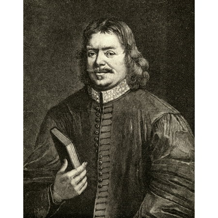 John Bunyan 1628-1688 Author Of the Pilgrims Progress From The Portrait By Sadler Canvas Art - Ken Welsh Design Pics (26 x 34)