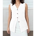 thumbnail image 5 of Womens Sleeveless Sweater Vest Button White XL, 5 of 10