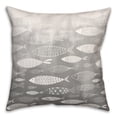 thumbnail image 2 of Creative Products Watercolor Fish Gray 18x18 Spun Poly Pillow, 2 of 3