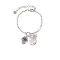 thumbnail image 2 of Delight Jewelry Silvertone Star of David with Blue Crystal Spinner Silvertone Discover Dream Explore Zoey Charm Bracelet, 6.5+2" Extender, 2 of 4