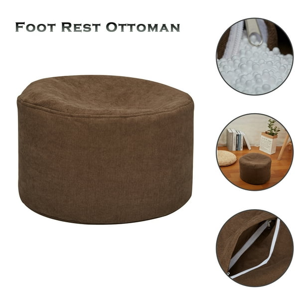 Outdoor Soft Ottoman Or Footstool Bean Bag Ottoman Small Pouf Cover