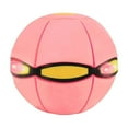 thumbnail image 2 of Bouncing Flying Saucer Disc with LED Light Effects, Soft Child-Safe Material and Unpredictable Gliding, Foldable Portable Toy for Parent-Child Interactive Play (Pink), 2 of 8