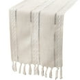 thumbnail image 1 of CSChome Table Runner Farmhouse Style And Linen Table Runner for Wedding Dining Decor Handwoven Retro Table Flag with Tassel, 1 of 6