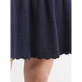 thumbnail image 3 of Free Assembly Women's and Women's Plus Pointelle Sweater Mini Skirt, Sizes XS-4X, 3 of 4