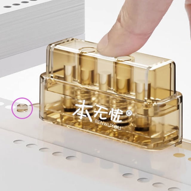 WHEANG 5 Hole Portable Paper Punch For Handheld Punching Tool For /Letter Size Sheets Adjustable Margin Lightweight For School Use