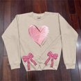 thumbnail image 5 of Xixinqiwan Plus Size Women Love Heart Sweatshirt,Women's Round Neck Raglan Sleeves Long Sleeved Valentine's Day Love Printed Top Sweater, 5 of 6
