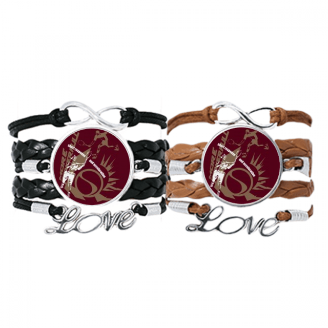 Graffiti Street poderosos jugadores de tenis Pulsera pareja de cuerdas de cuero Unbranded M