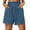 Navy, variant on Wdfiry Women's Cotton Linen Shorts Solid Color Casual High Waisted Wide Leg Short Pants Summer Fashion Stretch Tummy Control Shorts With Pockets