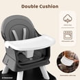 thumbnail image 6 of AILEEKISS 8-in-1 Baby High Chair, Toddler Booster Seat with Dishwasher-Safe Tray, Dark Grey, 6 of 12