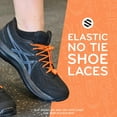 thumbnail image 3 of The Original Stretchlace | Quick Lock No Tie Shoelaces | Elastic Shoe Laces | One Size Fits All | Turns Footwear Into Speedy Slip-On Shoes | ORANGE, 3 of 7