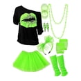 thumbnail image 1 of Conjunto de Piezas Múltiples de Partido Impreso de un Hombro Casual de las Mujeres con Cuello en V Y Longitud Regular, Elegante para Diario, Viajes, Compras, Street Wear, 1 of 4
