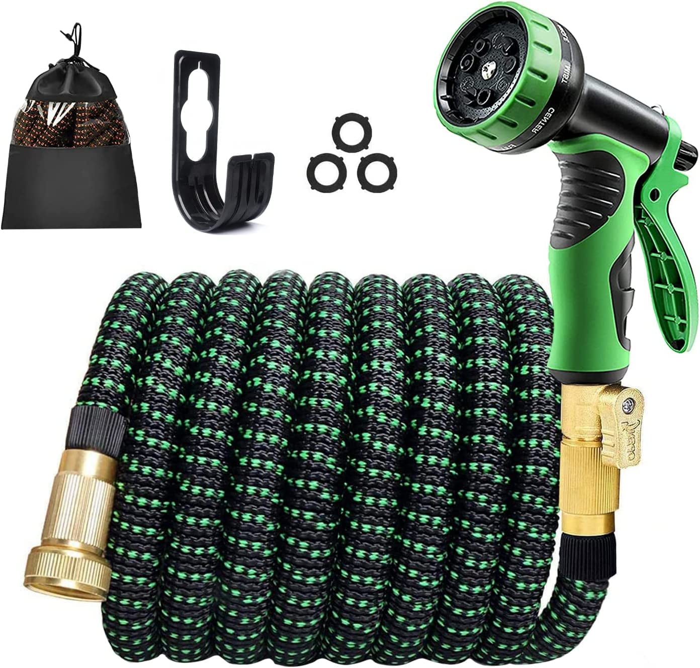Upgraded Expandable Garden Hose, 75ft Extra Strength Fabric Garden