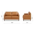 thumbnail image 6 of A&D Home Sedona Camel Faux Leather Modern Loveseat, Upholstered Contemporary Sofa Couch, 6 of 8