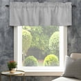 thumbnail image 4 of Grey Burlap Texture Farmhouse Short Window Curtain Valances, Farmhouse Vintage Gray Rod Pocket Kitchen Valances for Living Room Bedroom Bathroom Cafe 42" x 12", 4 of 8