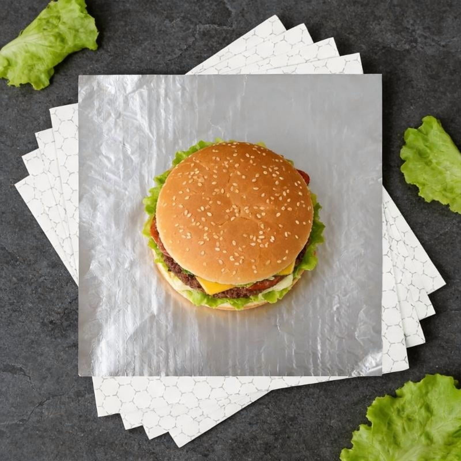 ANXPTIME 50/100pcs Aluminum Foil Sandwich Wraps With Honeycomb Design For Kitchen Use