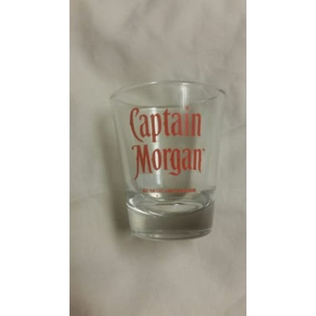 Captain Morgan Shot Glass, 1 Heavy Duty Thick Glass Captain Morgan 100 Proof Shot Glass By Captain Morgan Rum