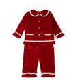 thumbnail image 1 of Pijamas de Navidad, conjuntos de ropa para niños, ropa de dormir para niñas, camisón de terciopelo para niños, manga larga + Pantalones, monos para niños, traje de bebé, 1 of 4